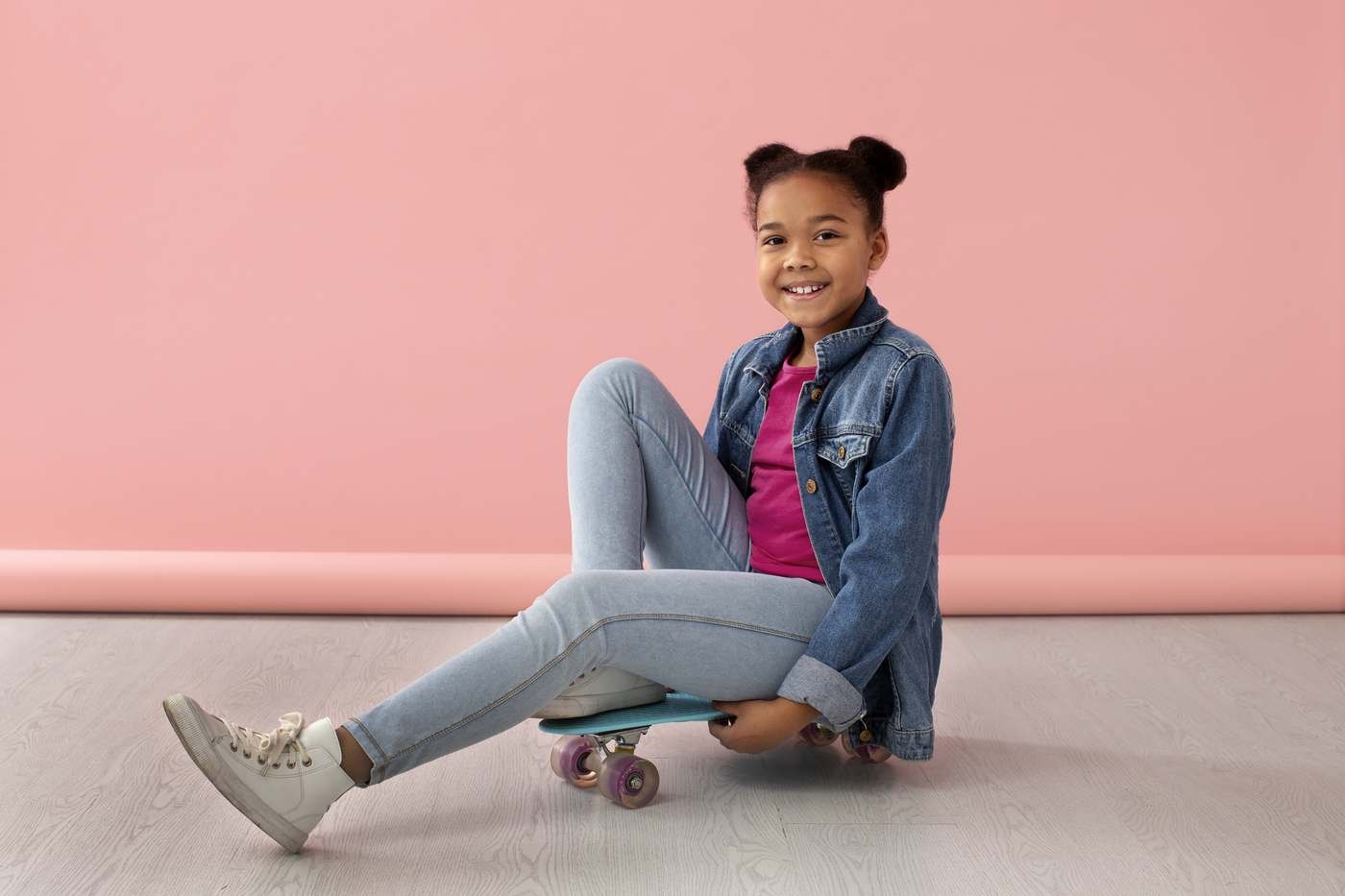 Child skating. Portrait placeholder, not a house photograph.